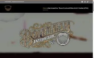 The Bohemian Tattoo Club & Gallery website