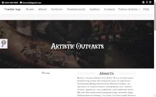Artistic Outcasts Tattooing website