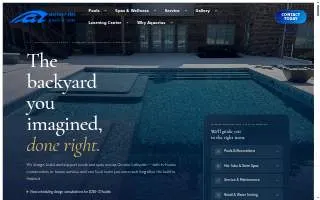 Aquarius Pools & Spas of Lafayette website