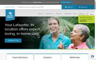 Comfort Keepers of Lafayette website
