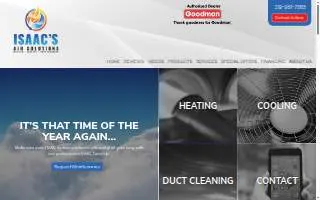 Isaac’s Air Solutions , Air Conditioner & Furnace Repair & Service website