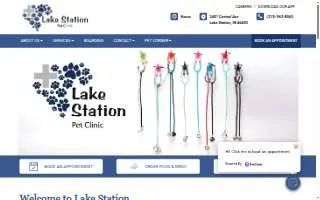 Lake Station Pet Clinic website