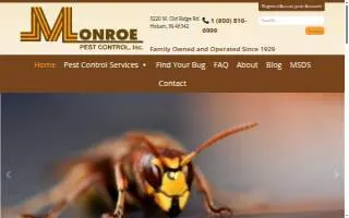 Monroe Pest Control Inc of Lake Station website