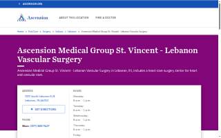 Ascension Medical Group St. Vincent - Lebanon Vascular Surgery
