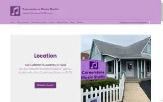 Cornerstone Music Studio website
