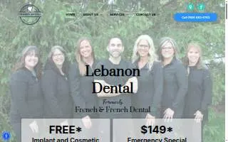 Lebanon Dental formerly French & French Family Dentistry website
