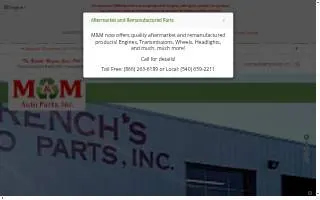 M & M Muffler & Automotive Services website