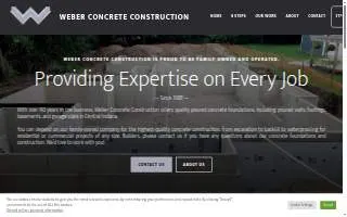 Weber Concrete Construction website