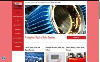 Tweedie Electric Motor Service website
