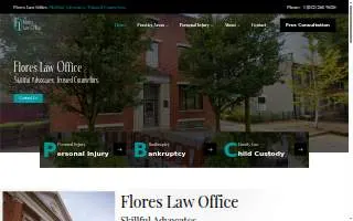 Flores Law Office website
