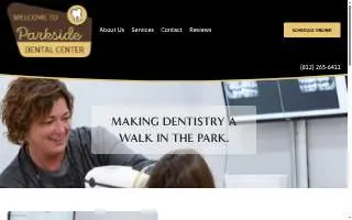 Parkside Dental Center website