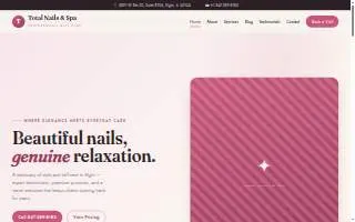 Spa Nails of Jamestown website