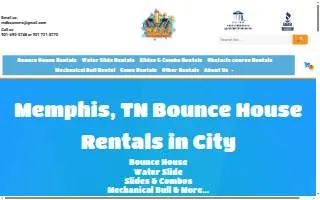 Bouncers R Us Party Rentals website