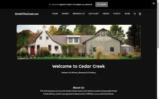 Cedar Creek Winery, Brewing Co and Distillery of Martinsville website