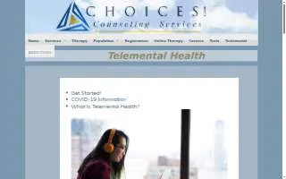 Choices! Counseling Services website
