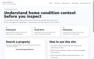 Inspectedhouses.com website