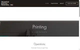Triangle Digital Printing Inc website