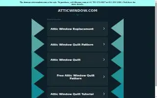 Attic Window website