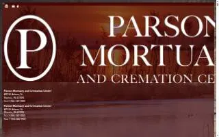 Parson Mortuary and Cremation Center website