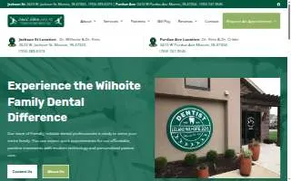 Wilhoite Family Dental website