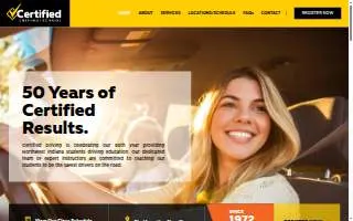 Certified Driving School of Munster website