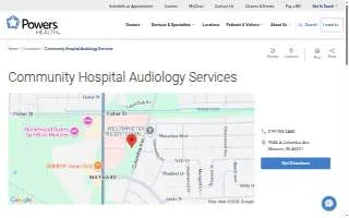 Community Hospital Audiology Services of Munster website