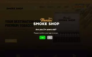 Munster Smoke Shop website