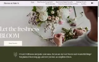 Blooms on Main St website