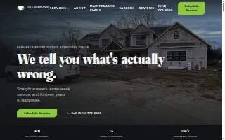 Five Diamonds Heating & Air website
