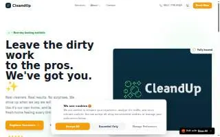 CleandUp website