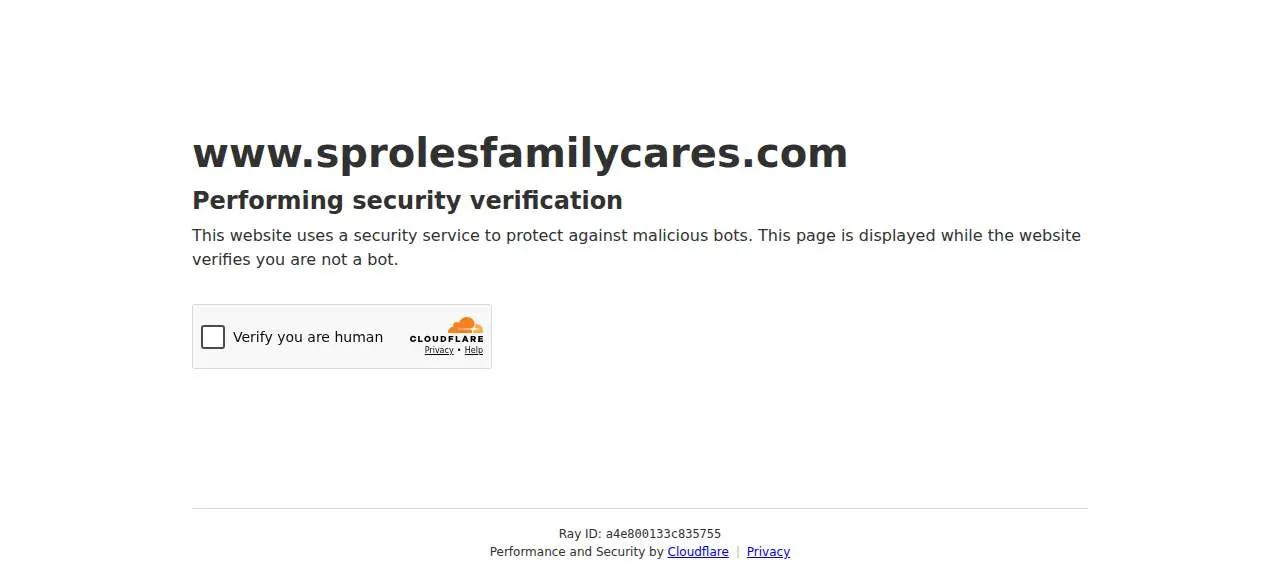 Sproles Family Funeral Home website