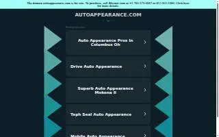 Auto Appearance website