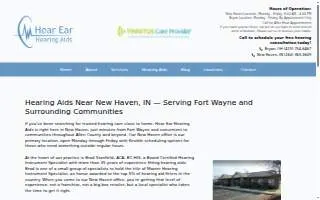 Hear Ear Hearing Aids website