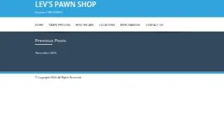 Lev's Pawn Shop of New Haven website