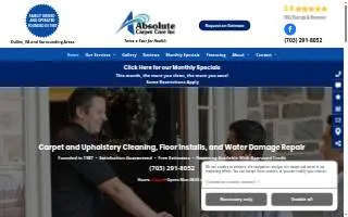 Absolute Carpet Care and Repair website
