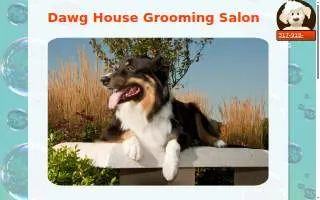 Dawg House Grooming Salon website