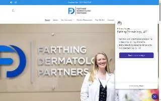 Farthing Dermatology Partners of Fishers website