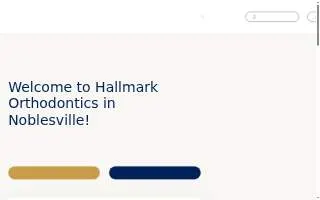 Hallmark Orthodontics Noblesville website