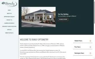 Family Optometry website