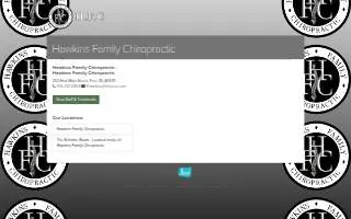 Hawkins Family Chiropractic website