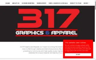 317 Graphics and Apparel website