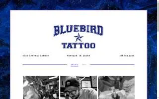 Bluebird Tattoo website
