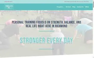 Ageless Fitness website