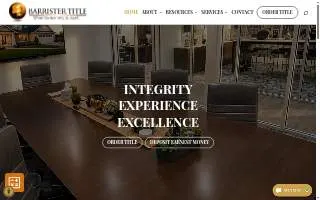 Barrister Title of Schererville website
