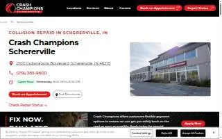 Crash Champions Collision Repair Schererville website