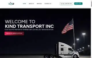 Kind Transport Inc of Munster website