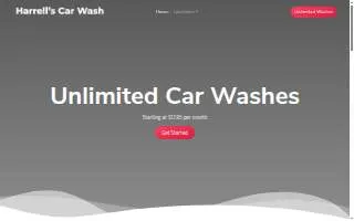Harrell's Car Wash website