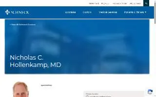 Hollenkamp Nicholas C MD website