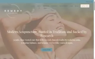 Remedy Acupuncture website