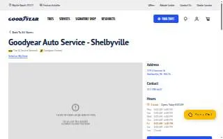 Goodyear Auto Service of Shelbyville website